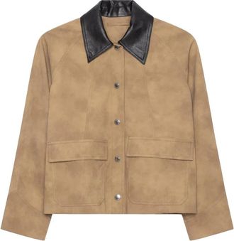 Stand Studio Wilhelmina Jacket - Dames - Jassen - Beige - L - Su&egrave;de - Jassen
