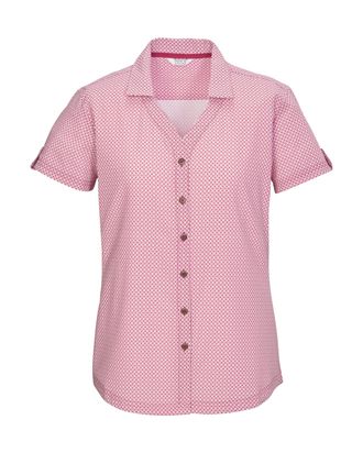 Killtec Funktionshemd KILLTEC KOS 46 WMN WVN SHRT, Damen, Gr. 48, Normalgr&ouml;ssen, rot (weinrot), Oberstoff: 92% Polyester, 8% Elasthan, Hemden Funktionshemd, S