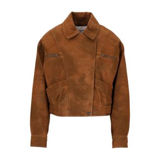 Isabel Marant Belma Jacket - Dames - Jassen - Bruin - Maat: XS Leer