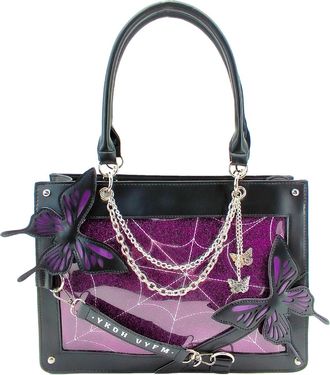 Generic Butterfly Tote Bag - Reusable Shopper Tote, Lightweight Travel Carry Bag, Spacious Gym Picnic Beach Purse, Dark Gothic Style Everyday Handbag | for Wo