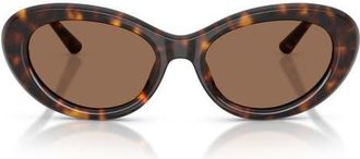 Dolce & Gabbana 54mm Oval Sunglasses in Havana/dark Brown at Nordstrom