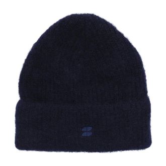 By-Bar Amsterdam Accessoires, Dames, Blauw, ONE Size, Logo Beanie