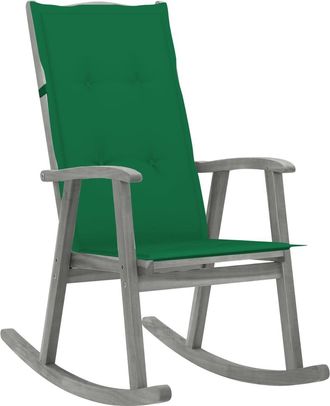 vidaXL Baloi&ccedil;o Silla Con Almohadillas Acacia Gris Masivo - 252900