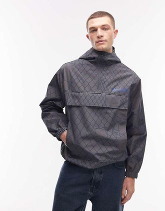 Wood Wood Double A By Wood Wood - Kimbo - Giacca a vento blu navy con stampa