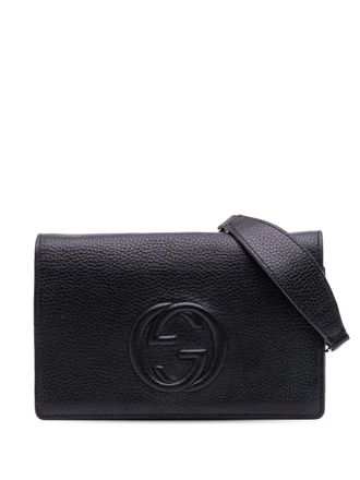 Gucci 2016-2025 Leather Soho Wallet on Chain crossbody bag - women - Calf Leather - One Size - Black