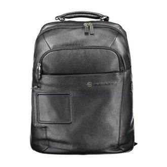 Piquadro Backpacks, male, Black, Size: ONE SIZE Leather Backpack