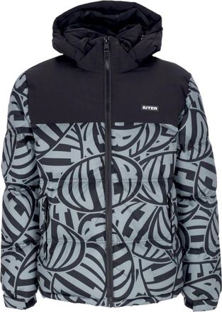 Iuter Zwarte Pufferjas met Afneembare Capuchon - Heren - Gewatteerde jassen - Zwart - XL - Polyester - Jassen