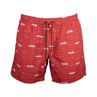 Karl Lagerfeld Heren, Badkleding, Rood, Maat: S Poliester