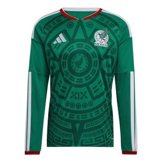 adidas Mexico 2026 Home Long Sleeve Jersey Asia Sizing Bold Green KA6058