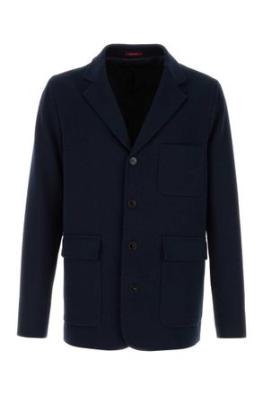 Gucci Navy Blue Notched Lapel Jacket