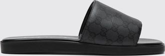 Gucci Ciabatte slide in tessuto GG Supreme con suola in gomma