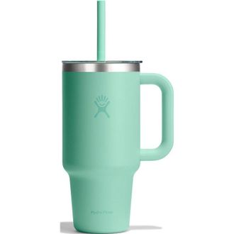 Hydro Flask Vaso T&eacute;rmico De Viaje Hydro Flask 727268 Con Tapa Transparente, Verde Mar, 32 Oz