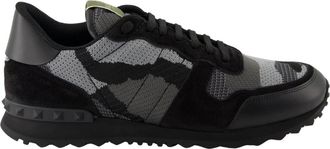 Valentino Garavani Camouflage Rockrunner Baskets - Heren - Sneakers - Zwart - 42 EU - Leer - Schoenen