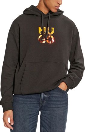 HUGO BOSS Hugo Mens Diridood Square Foil Logo Sweatshirt, Black