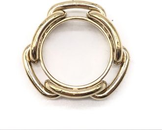 Herm&egrave;s Gold-Plated Scarf Ring Womens Accessory (Pre-Owned)