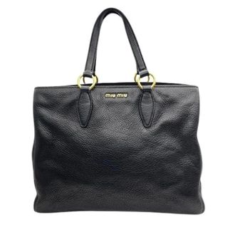 Miu Miu Pre-owned Tote Bags, female, Black, Size: ONE SIZE Pre-owned Leather Shoulder Bag