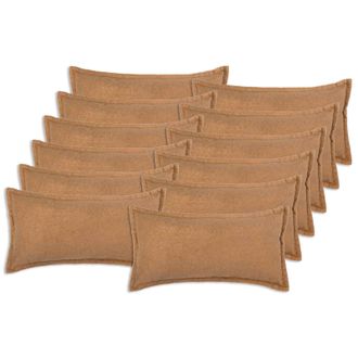 vidaXL Funda De Almohada 12 Pcs Houten Beige 40 X 80 Cm Boucl&eacute; Vidaxl
