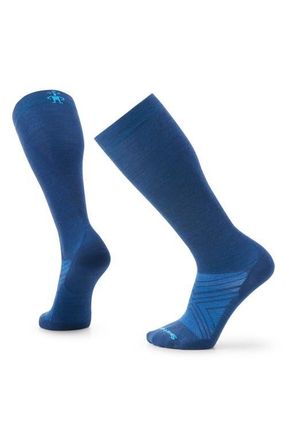 Smartwool Ski Zero Cushion Over the Calf Wool Blend Socks in Alpine Blue at Nordstrom, Size Medium