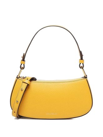 Coccinelle Kleine Merveille gewelfde schoudertas met rits - Geel