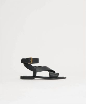 Mansur Gavriel Womens Ankle Strap Sandals In Black