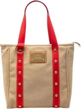 Louis Vuitton Pre-owned Tote Bags, female, Beige, Size: ONE SIZE Pre-owned Antigua Cabas MM