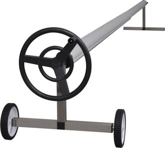 vidaXL Vidaxl - Rullo di Copertura per Piscina con Base in Acciaio Inox