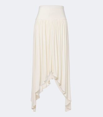 Aya Muse Elya asymmetric pleated midi skirt