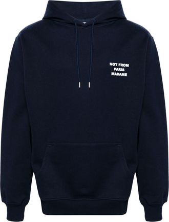Dr&ocirc;le de Monsieur Navy Blue Printed Hoodie