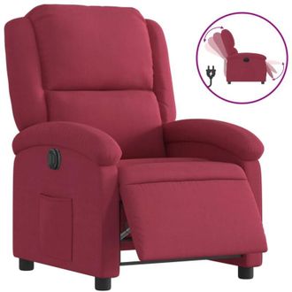 vidaXL Vidaxl - Sill&oacute;n Reclinable El&eacute;ctrico De Terciopelo Rojo Tinto