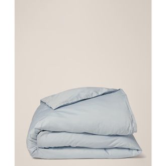 Pact Organic Cotton Organic Room Service Sateen Duvet Cover in Washed Blue at Nordstrom, Size Full