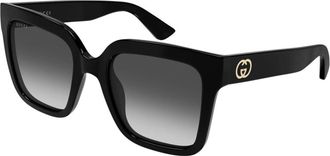 Gucci Zonnebril - Dames - Zonnebrillen - Zwart - 53 MM - Nylon - Accessoires