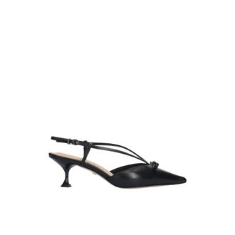 Lola Cruz Schoenen, Dames, Zwart, 39 EU, Leer, Satina Heel Sandalen 55