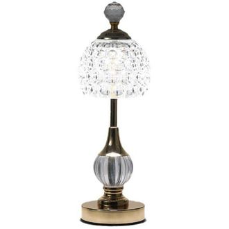OEM Lampe De Table - Cristal - Led Sans Fil - 3 Couleurs - Intensite Reeglable - 13 X 13 X 37 Cm - 760 G