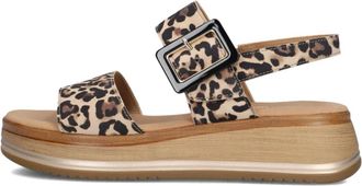 Gabor Schoenen, Dames, Bruin, 42 1/2 EU, Bruine Sandalen met Hak en Ronde Neus