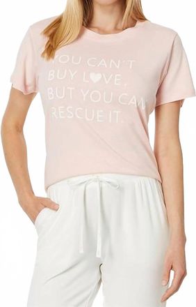 PJ Salvage Rescued Love Short Sleeve T-Shirt In Blush