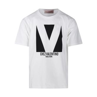 Valentino Hombre, Camisetas, Blanco, Talla: L