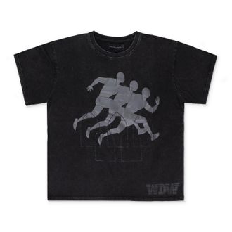 Who Decides War by Ev Bravado BLACK HURDLE SHORT SLEEVE T-SHIRT