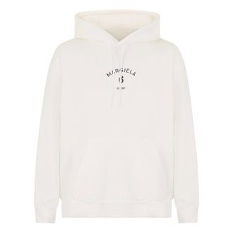 Maison Margiela Hoodies, male, White, Size: XL Hoodie with printed logo