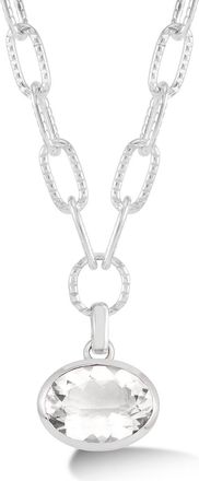 Dower & Hall Large Oval White Topaz Array Pendant