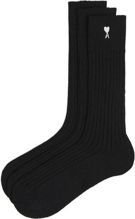Ami Three Pack Black Ami de Coeur Socks