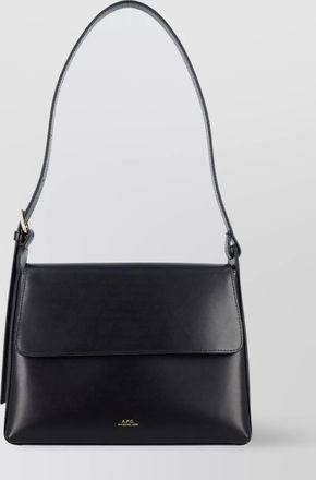 A.P.C. virginie flap leather shoulder bag