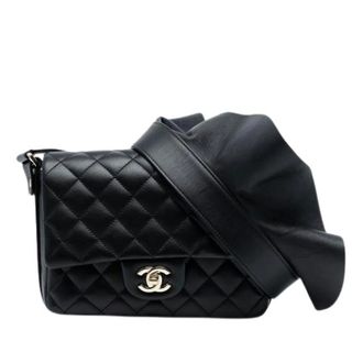 Chanel Pre-owned Classic Flap Crossbody Bag - Dames - Pre-owned - Zwart - Maat: ONE Size Zijde