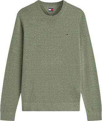 Tommy Jeans Essential Pullover - Heren - Sweatshirts & Hoodies - Groen - Maat: L Katoen