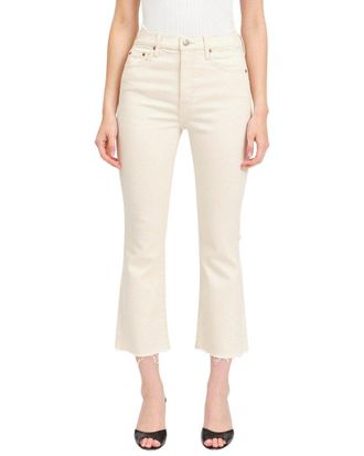Daze Denim Shy Girl Raw Cut High Rise Crop Kick Flare Jean