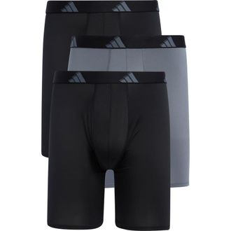 adidas All Day 3-Pack Boxer Briefs in Black/Onix Grey/Black at Nordstrom Rack, Size X-Large