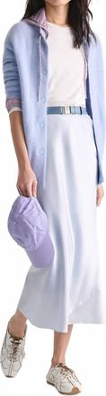 Dorothee Schumacher Sense Of Shine Midi Skirt In Ice Sky