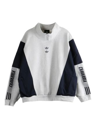 adidas x Willy Chavarria Watsonville mock-neck sweatshirt - men - Cotton/Recycled Polyester - L - Grey