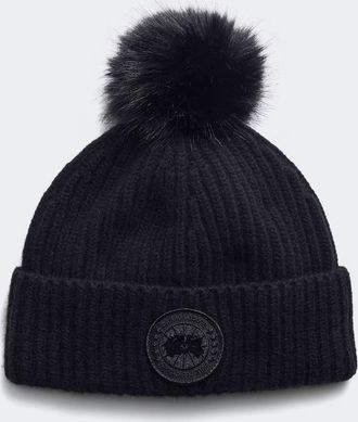 Canada Goose Tuque à pompon en mélange de cachemire (Hommes, Black, TAILLE UNIQUE)