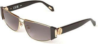 Just Cavalli Unisex Sunglasses Polished Rose Gold Metal Eyewear