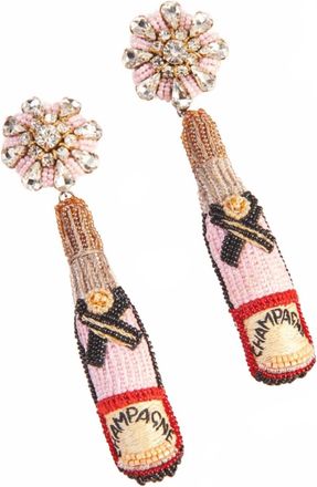 Mignonne Gavigan Womens Rose Champagne Earrings In Blush